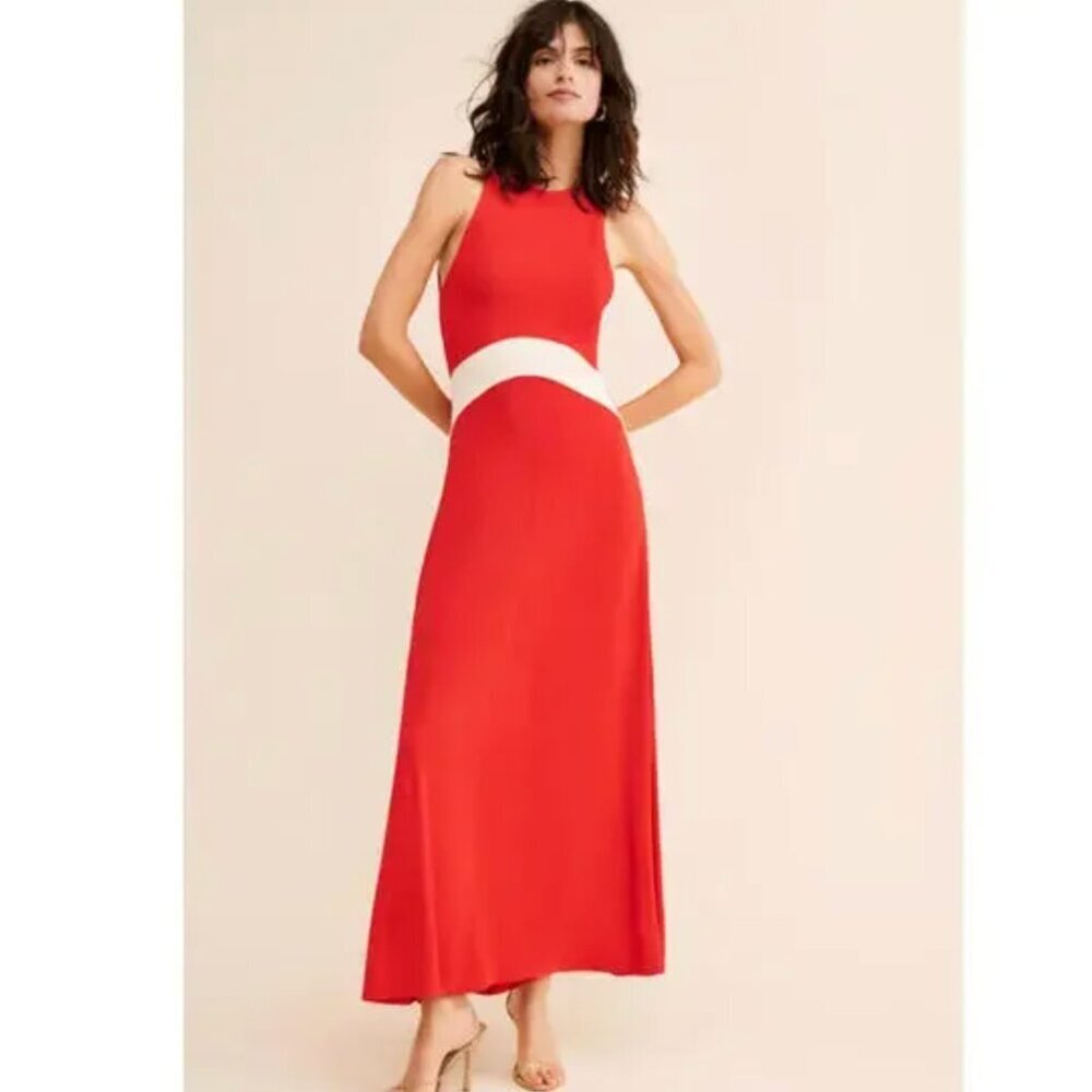 Solid & Striped Jonati Maxi Dress in Red Size Small
